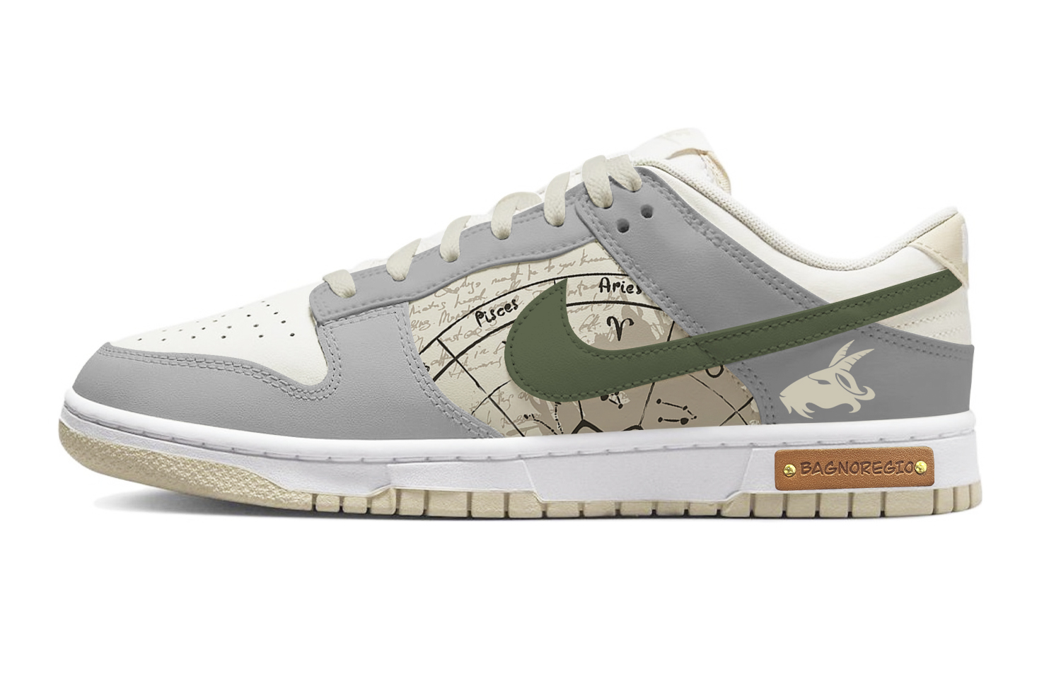 Buy [定制鞋款] 耐克Dunk低帮'Aries喷漆灰-白' DV0831-003(Team48-白羊座)