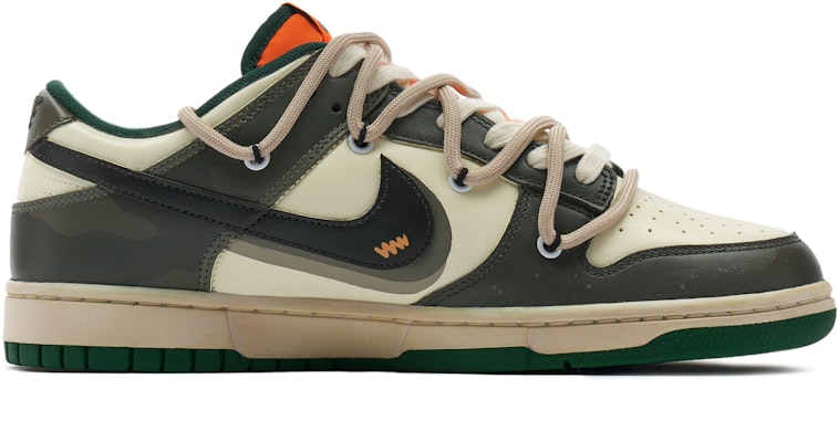 【訂製球鞋】Nike Dunk Low 熊貓惡作劇 叢林穿越 荒野礦石 軍綠復古 莫蘭迪 百搭 低筒 板鞋 男款 灰綠 Order 【訂製球鞋】Nike Dunk Low 熊貓惡作劇 叢林穿越 荒野礦石 軍綠復古 莫蘭迪 百搭 低筒 板鞋 男款 灰綠