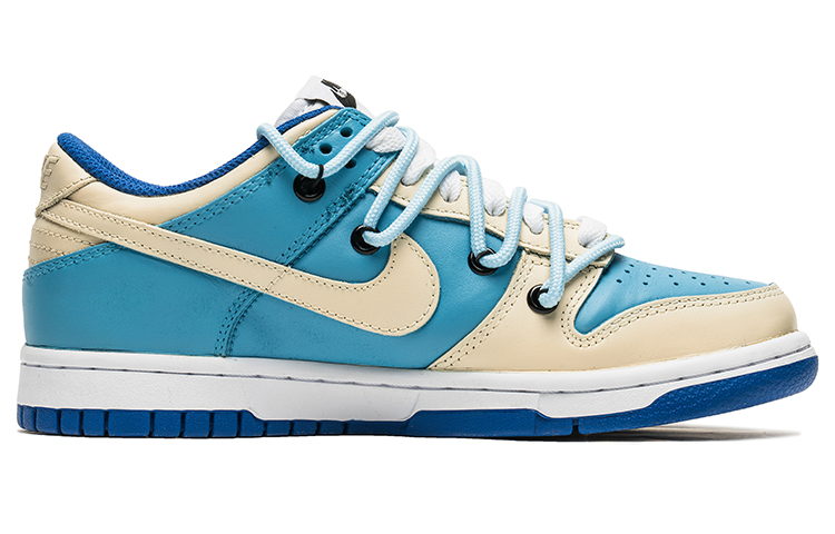 Order 【客製球鞋】Nike Dunk Low 野鶴製造 藝術抽象主題 做舊復古風 字母 特殊禮盒版 低筒 板鞋 男女同款 米藍