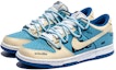 Lookbook 【客製球鞋】Nike Dunk Low 野鶴製造 藝術抽象主題 做舊復古風 字母 特殊禮盒版 低筒 板鞋 男女同款 米藍