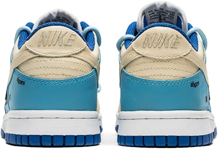 【客製球鞋】Nike Dunk Low 野鶴製造 藝術抽象主題 做舊復古風 字母 特殊禮盒版 低筒 板鞋 男女同款 米藍 Shop 【客製球鞋】Nike Dunk Low 野鶴製造 藝術抽象主題 做舊復古風 字母 特殊禮盒版 低筒 板鞋 男女同款 米藍