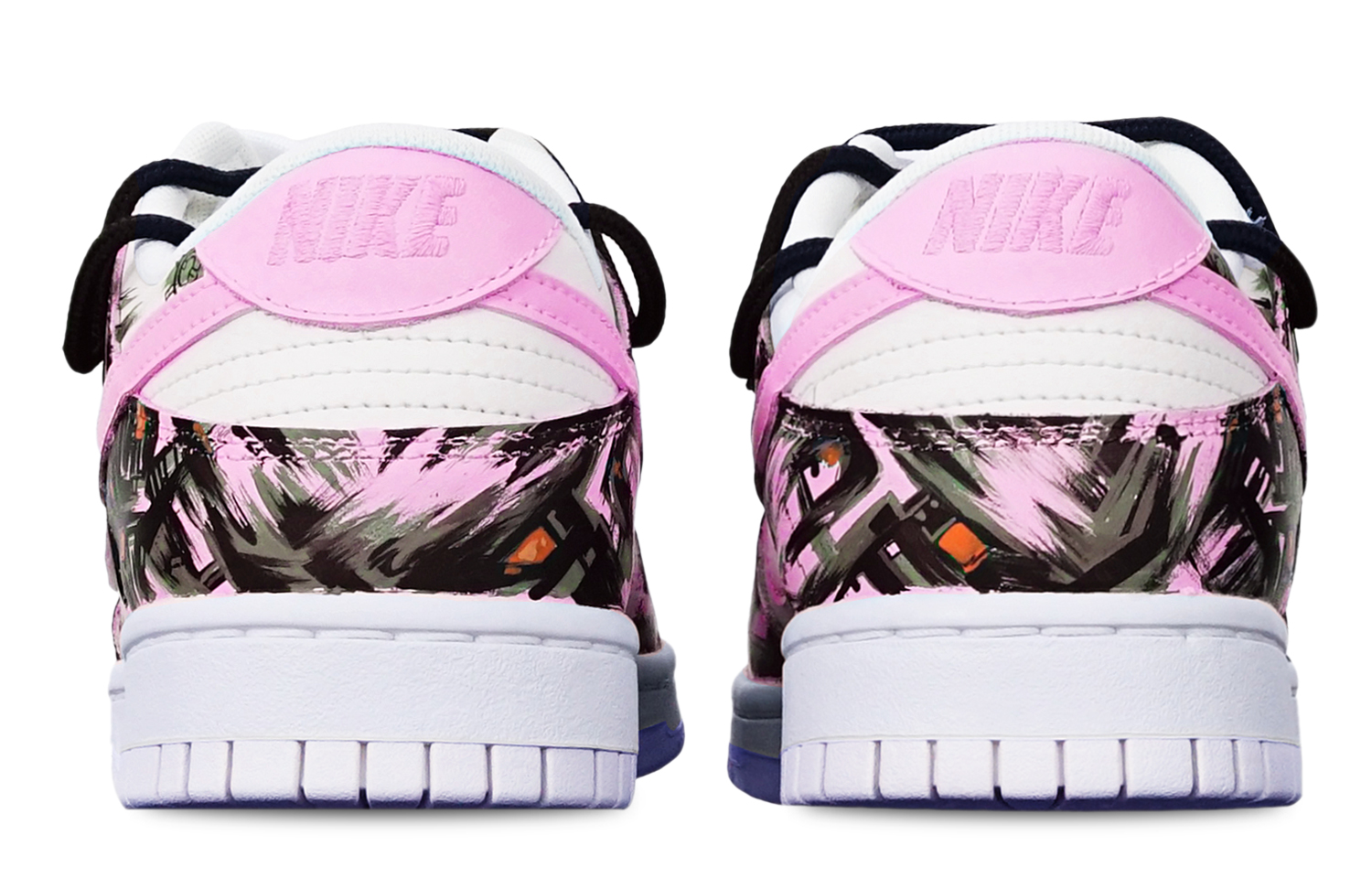 Shop [定制鞋] 耐克Dunk Low ‘人工智能抽象涂鸦赛博朋克粉白’ DH9765-100(TeamT-赛博涂鸦粉白S-BOX)