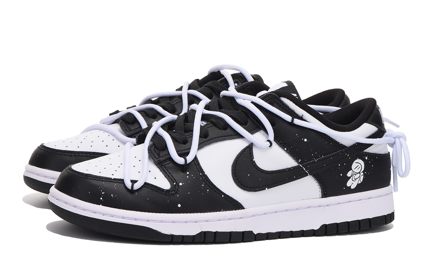 Lookbook [Zapatillas Personalizadas] Nike Dunk Low 'Astronauta Blanco Negro' DD1391-100(Team拾伍-男款太空人)