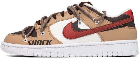 【定製球鞋】Nike Dunk Low 宇航員 月球 雙鉤 解構綁帶 簡約潮流 低幫 板鞋 男款 黃棕 Buy 【定製球鞋】Nike Dunk Low 宇航員 月球 雙鉤 解構綁帶 簡約潮流 低幫 板鞋 男款 黃棕