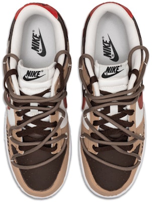 【定製球鞋】Nike Dunk Low 宇航員 月球 雙鉤 解構綁帶 簡約潮流 低幫 板鞋 男款 黃棕 Shop 【定製球鞋】Nike Dunk Low 宇航員 月球 雙鉤 解構綁帶 簡約潮流 低幫 板鞋 男款 黃棕