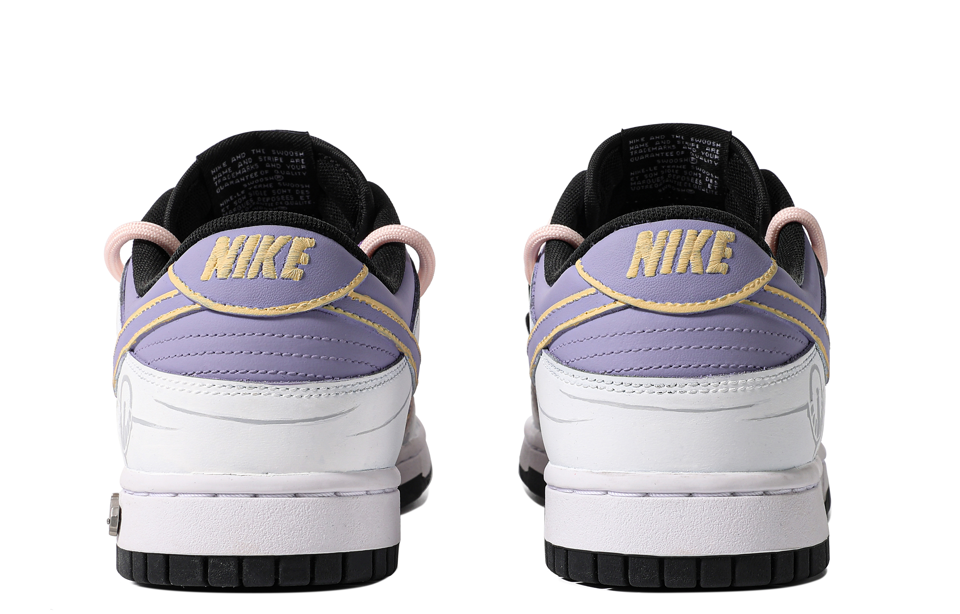 Shop 【カスタムシューズ】ナイキダンクロー「アテナドーン ピンク-ホワイト-パープル」 CW1590-100(TeamM-女款黎明之约S-BOX)