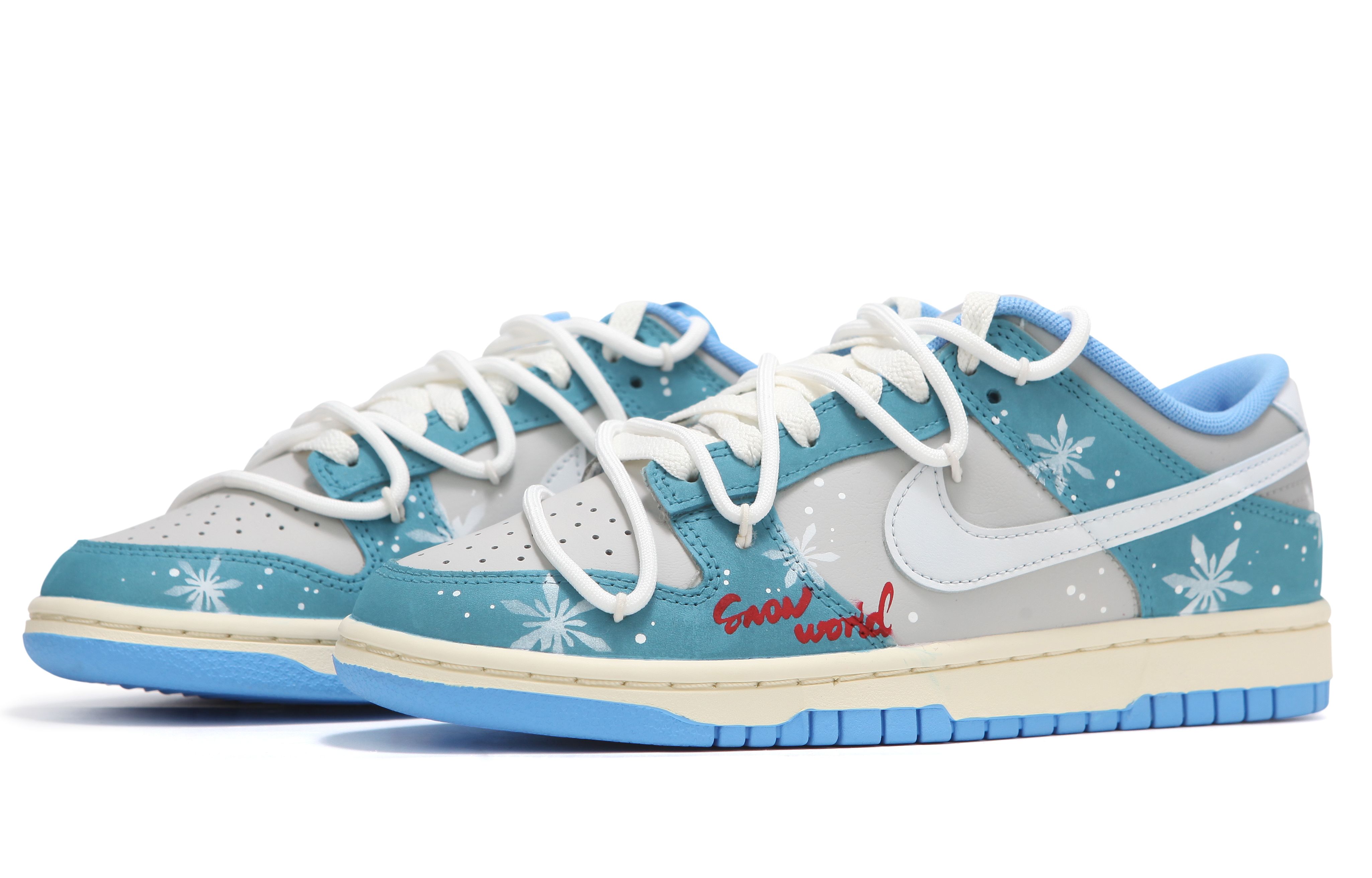 Lookbook [Kasut Custom] Nike Dunk Low 'Jabatan Atletik - Gelombang Haba Serpihan Salji' FN7488-133(Team24-男女款冰雪S-BOX)