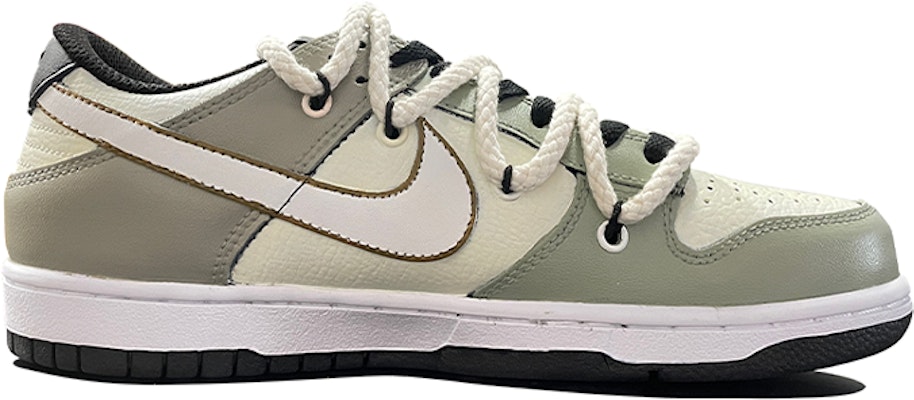 【定制球鞋】 Nike Dunk Low 氛圍感 暗調 跳色 解構風 手繪塗鴉 低幫 板鞋 GS 米棕 Order 【定制球鞋】 Nike Dunk Low 氛圍感 暗調 跳色 解構風 手繪塗鴉 低幫 板鞋 GS 米棕
