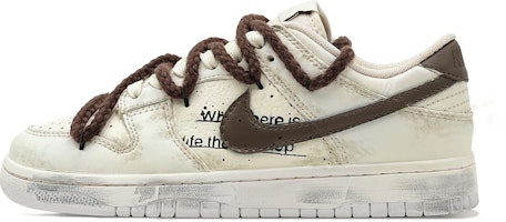 【訂製球鞋】Nike Dunk Low 秋天的時尚配搭 美拉德風 復古舊化 高街塗鴉 限量鞋盒 低筒 滑板鞋 男款 白棕色 Order 【訂製球鞋】Nike Dunk Low 秋天的時尚配搭 美拉德風 復古舊化 高街塗鴉 限量鞋盒 低筒 滑板鞋 男款 白棕色