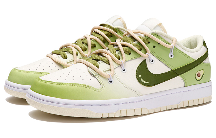 Lookbook [定制鞋] 耐克Dunk Low '牛油果氛围' DJ6188-100(TeamThree-男款牛油果绿白)