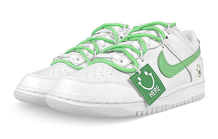 Lookbook 【カスタムシューズ】ナイキ ダンク ロー「アボカド ホワイト-グリーン」 DV0831-101(Team47-男牛油果SBOX)