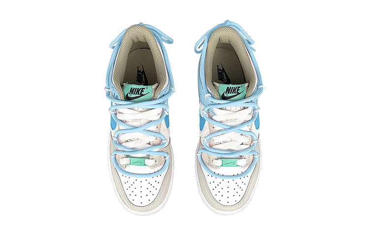 Shop [Custom Shoes] Nike Dunk Low 'Baby Blue Deconstructed Double Lace'