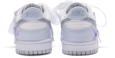 【訂製球鞋】Nike Dunk 低筒 BIGNIU 文藝復興 芭蕾幻想 絲帶鞋帶 手繪噴繪 板鞋 GS 白紫 Shop 【訂製球鞋】Nike Dunk 低筒 BIGNIU 文藝復興 芭蕾幻想 絲帶鞋帶 手繪噴繪 板鞋 GS 白紫