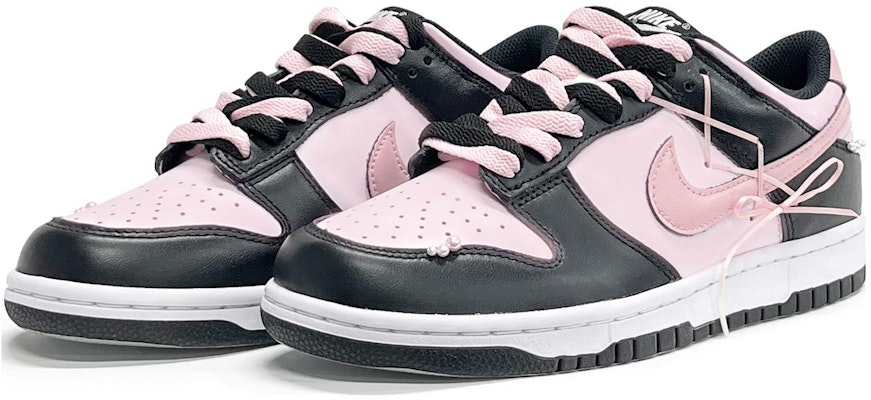 【客製球鞋】 Nike Dunk Low 芭蕾女孩 特殊禮盒 清新乾淨 高級 綁帶 珍珠 低筒 板鞋 GS 粉黑 Lookbook 【客製球鞋】 Nike Dunk Low 芭蕾女孩 特殊禮盒 清新乾淨 高級 綁帶 珍珠 低筒 板鞋 GS 粉黑
