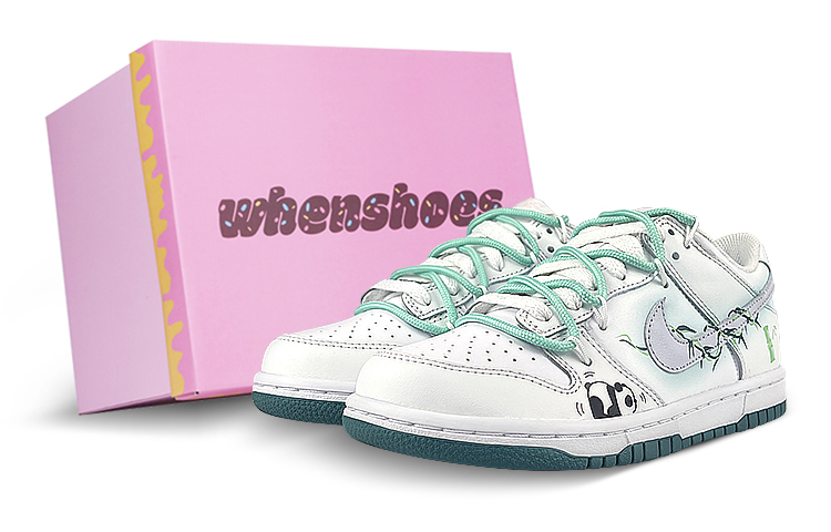 Buy [Zapatos Personalizados] Nike Dunk Low 'Graffiti de Panda de Bambú' FD9911-101(Team叁-女熊猫竹解构SBOX)