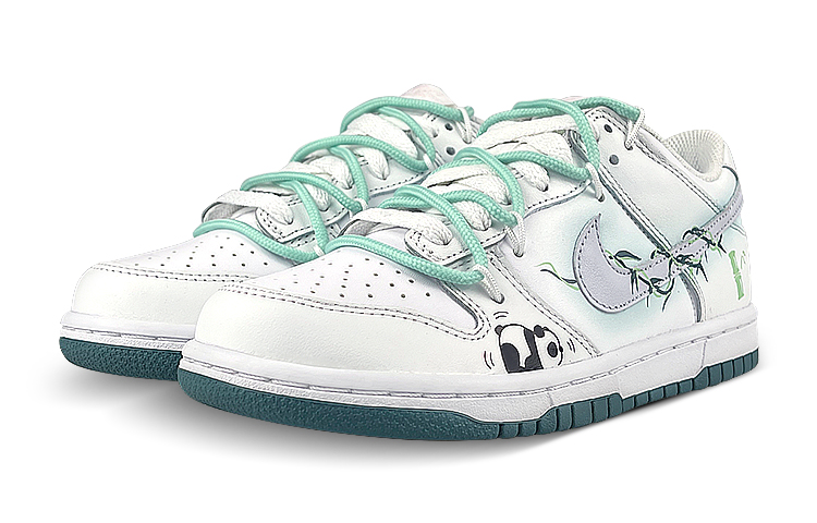 Shop [Zapatos Personalizados] Nike Dunk Low 'Graffiti de Panda de Bambú' FD9911-101(Team叁-女熊猫竹解构SBOX)