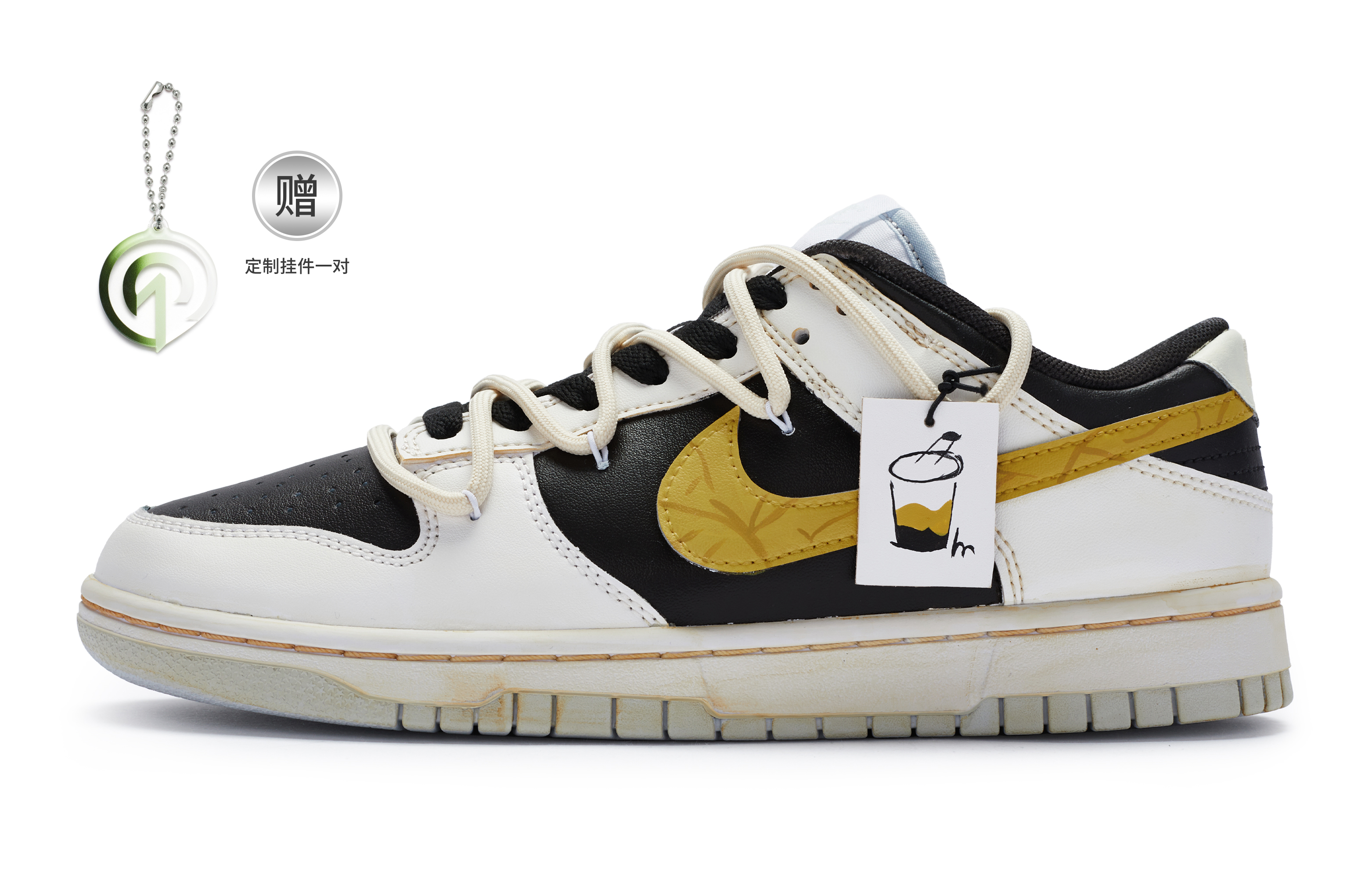Buy [定制鞋] 耐克Dunk Low '香蕉牛奶' DH9765-102(Team80-女款香蕉烤奶白黑黄)