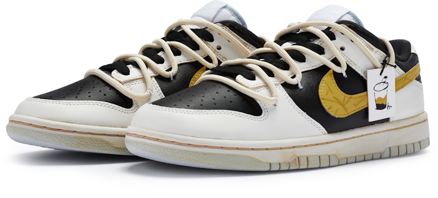 【定製球鞋】 Nike Dunk Low 811製造 香蕉烤奶 清爽簡約 夏日飲品 解構 手繪 低幫 板鞋 GS 白黑黃 Lookbook 【定製球鞋】 Nike Dunk Low 811製造 香蕉烤奶 清爽簡約 夏日飲品 解構 手繪 低幫 板鞋 GS 白黑黃