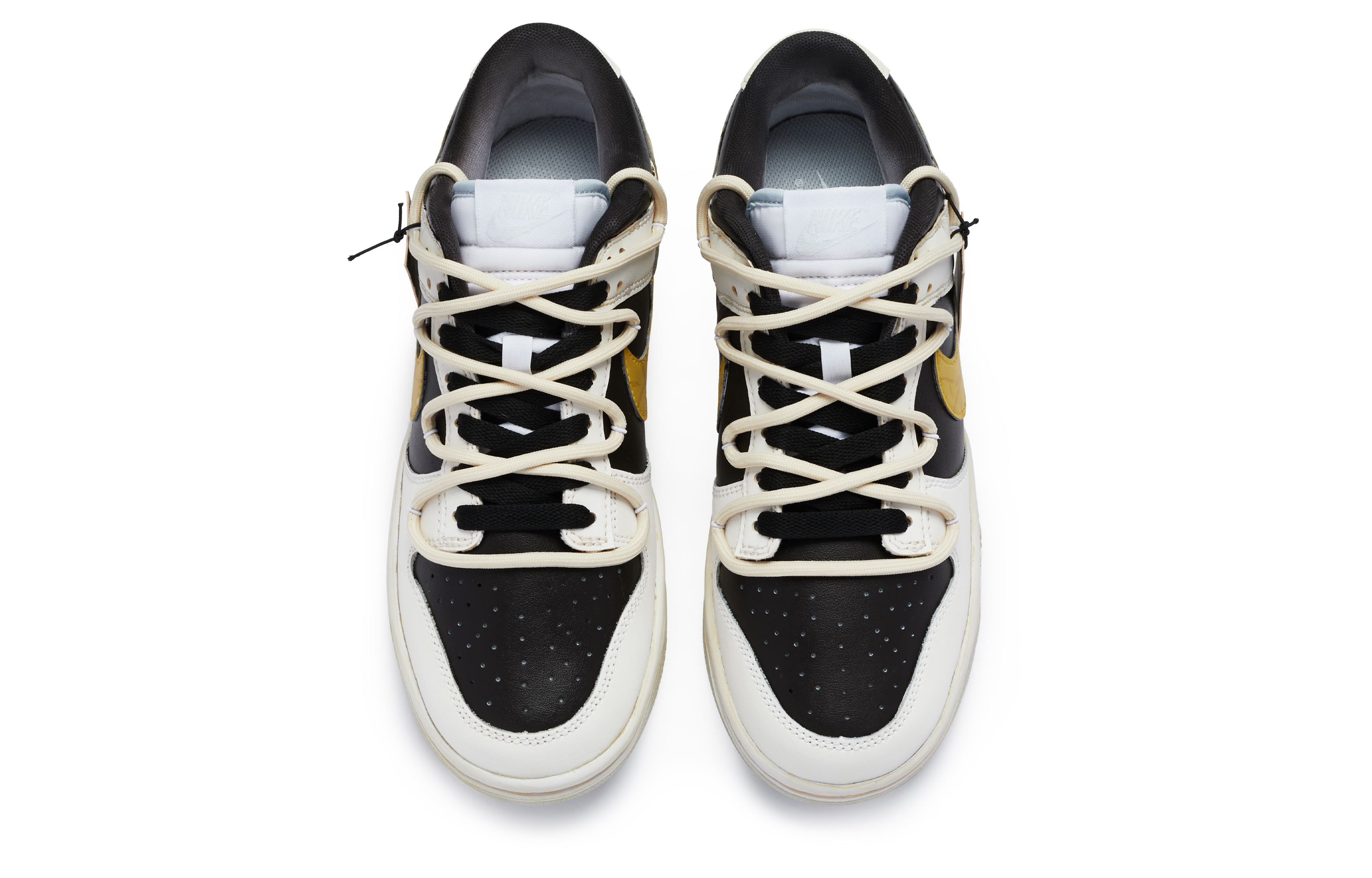 Shop 나이키 덩크 로우 '바나나 우유' (커스텀) DV0831-101(Team80-男款香蕉烤奶白黑黄)