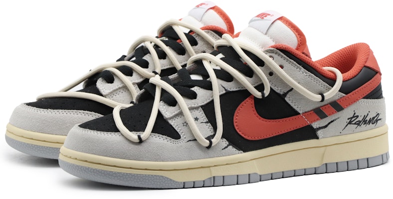 【定制球鞋】Nike Dunk Low 猛鬼 BBL 禁穿 斷鉤 高街戶外 夏日穿搭 復古做舊 低幫 板鞋 男女同款 黑紅 Lookbook 【定制球鞋】Nike Dunk Low 猛鬼 BBL 禁穿 斷鉤 高街戶外 夏日穿搭 復古做舊 低幫 板鞋 男女同款 黑紅