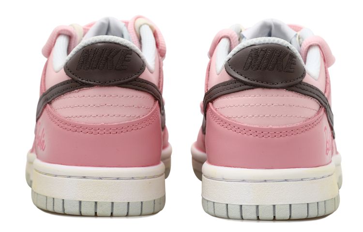 Shop 【訂製球鞋】 Nike Dunk Low OKHR 芭比粉 星星 漸變色 老化解構鞋帶 低筒 休閒鞋 GS 粉棕
