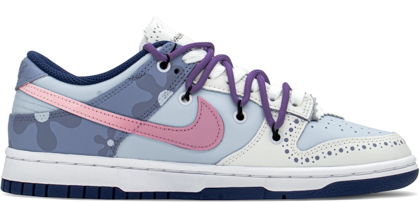 【定制球鞋】Nike Dunk Low FZBB 巴洛克 手繪噴繪 特殊禮盒 解構鞋帶 低幫 板鞋 GS 粉紫 Order 【定制球鞋】Nike Dunk Low FZBB 巴洛克 手繪噴繪 特殊禮盒 解構鞋帶 低幫 板鞋 GS 粉紫