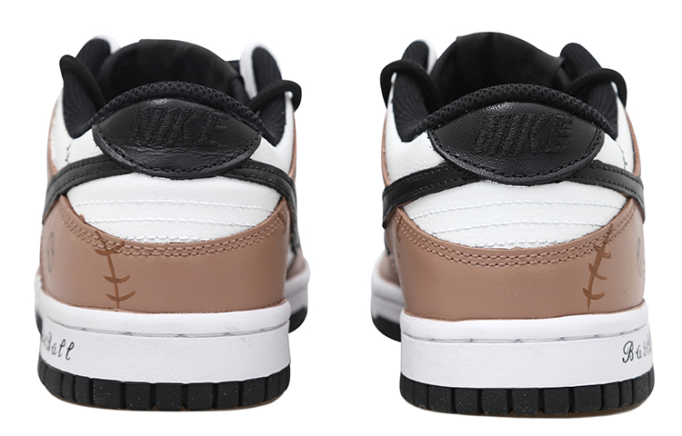 Shop [Sepatu Kustom] Nike Dunk Low 'Baseball Mocha Deconstructed Hitam Putih Coklat' DD1391-100(Team拾玖-复古棒球男S-BOX)