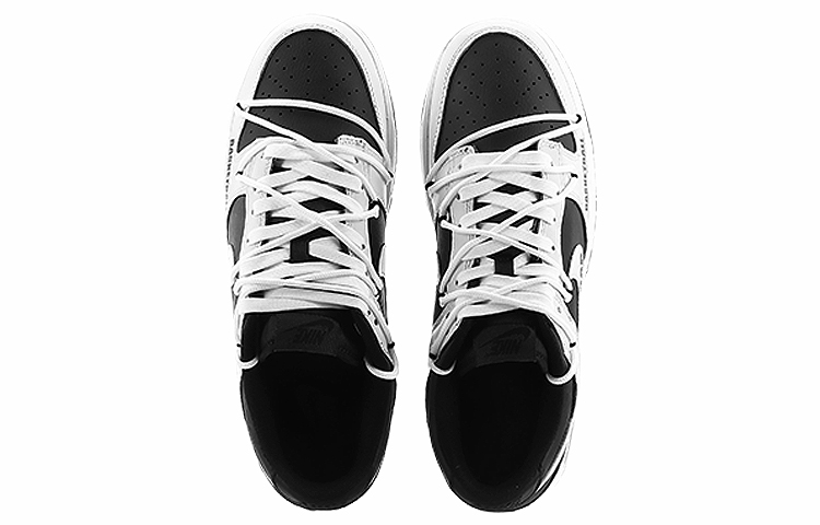 Shop [Sepatu Custom] Nike Dunk Low 'Basketball Rap Dance Hitam Putih' DJ6188-002(Team10--潮人俱乐部)