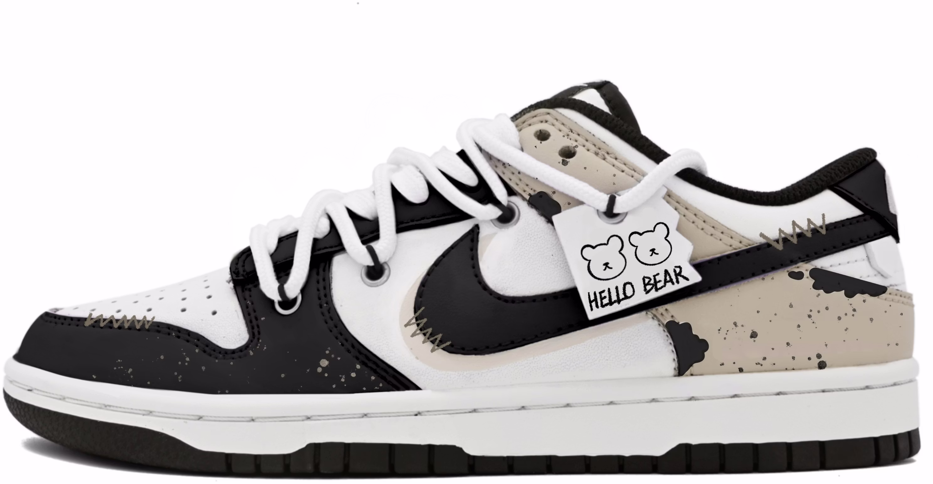 custom-shoes-nike-dunk-low-bear-deconstructed-black-brown