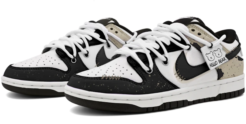 【定制球鞋】Nike Dunk Low 球鞋客 小熊 簡約 解構 低幫 板鞋 GS 黑棕 Lookbook 【定制球鞋】Nike Dunk Low 球鞋客 小熊 簡約 解構 低幫 板鞋 GS 黑棕