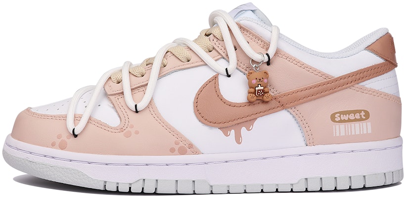 【客製球鞋】 Nike Dunk Low 小熊拿鐵 復古浪漫 百搭 休閒 低筒 板鞋 GS 棕白 Buy 【客製球鞋】 Nike Dunk Low 小熊拿鐵 復古浪漫 百搭 休閒 低筒 板鞋 GS 棕白