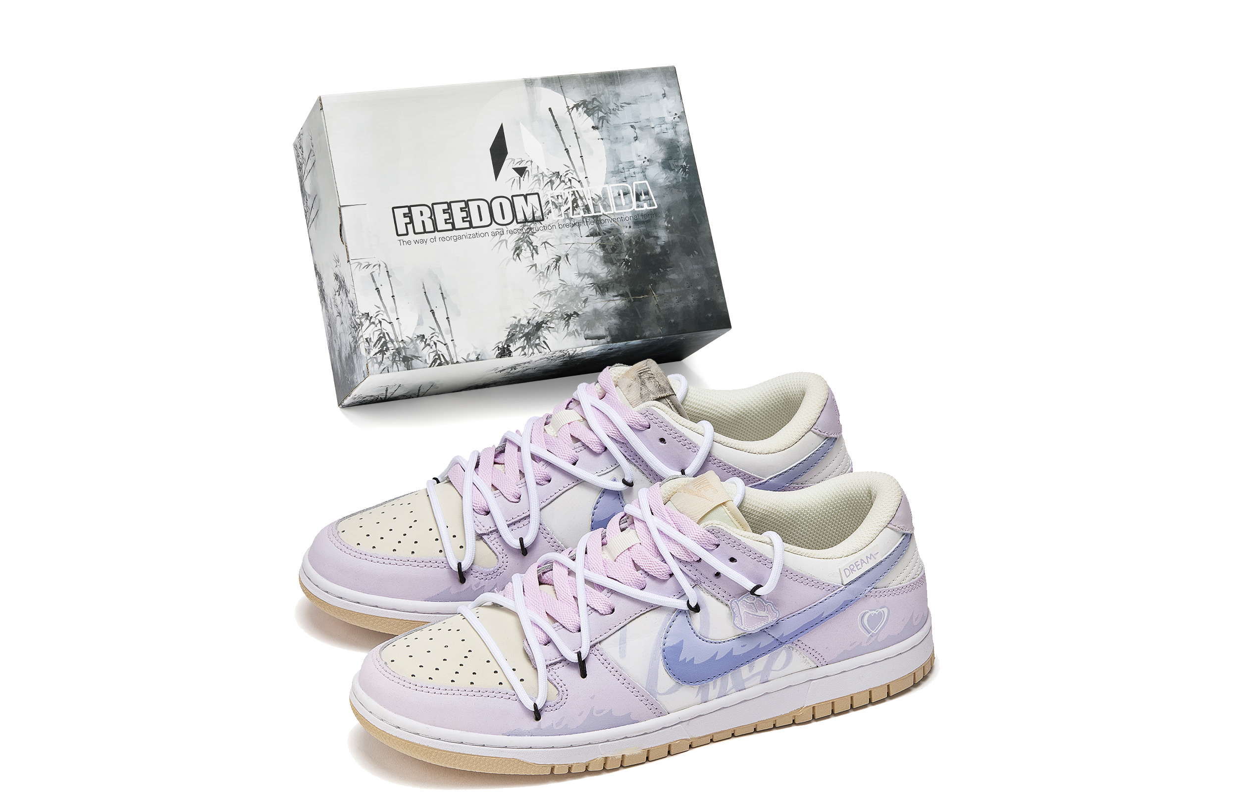 Buy 나이키 덩크 로우 '베어 팬더 퍼플 로즈' (커스텀) DV0831-003(Team202-紫色玫瑰-BOX)
