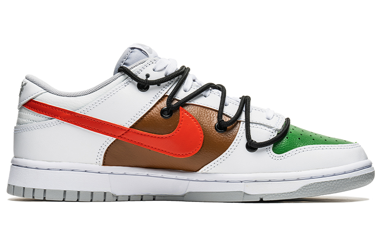 Order [Kasut Custom] Nike Dunk Low 'Beer Star Deconstructed Putih Merah' DJ6188-003(TeamB-男款啤酒白红F-BOX)