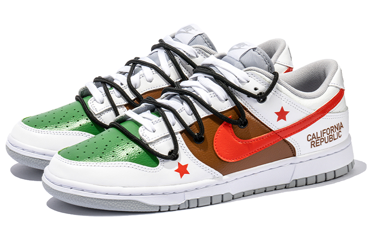 Lookbook [Kasut Custom] Nike Dunk Low 'Beer Star Deconstructed Putih Merah' DJ6188-003(TeamB-男款啤酒白红F-BOX)