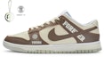 Buy 나이키 덩크 로우 '베이지 브라운 커스텀' (Nike Dunk Low 'Beige Brown Custom') DH9765-102(Team80-女款复古美高米白棕)