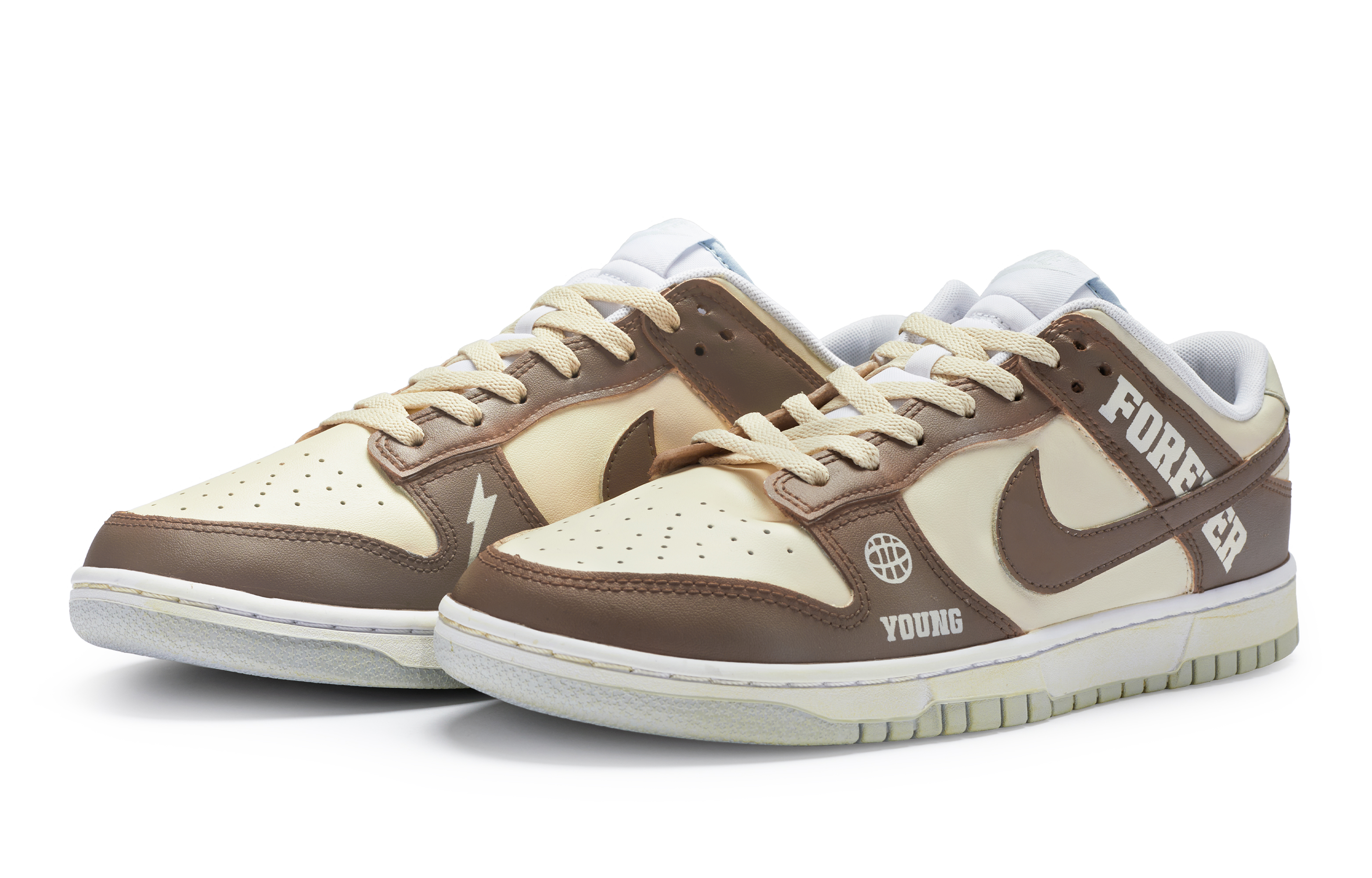 Lookbook [Kasut Custom] Nike Dunk Low 'Beige Brown Custom' DH9765-102(Team80-女款复古美高米白棕)