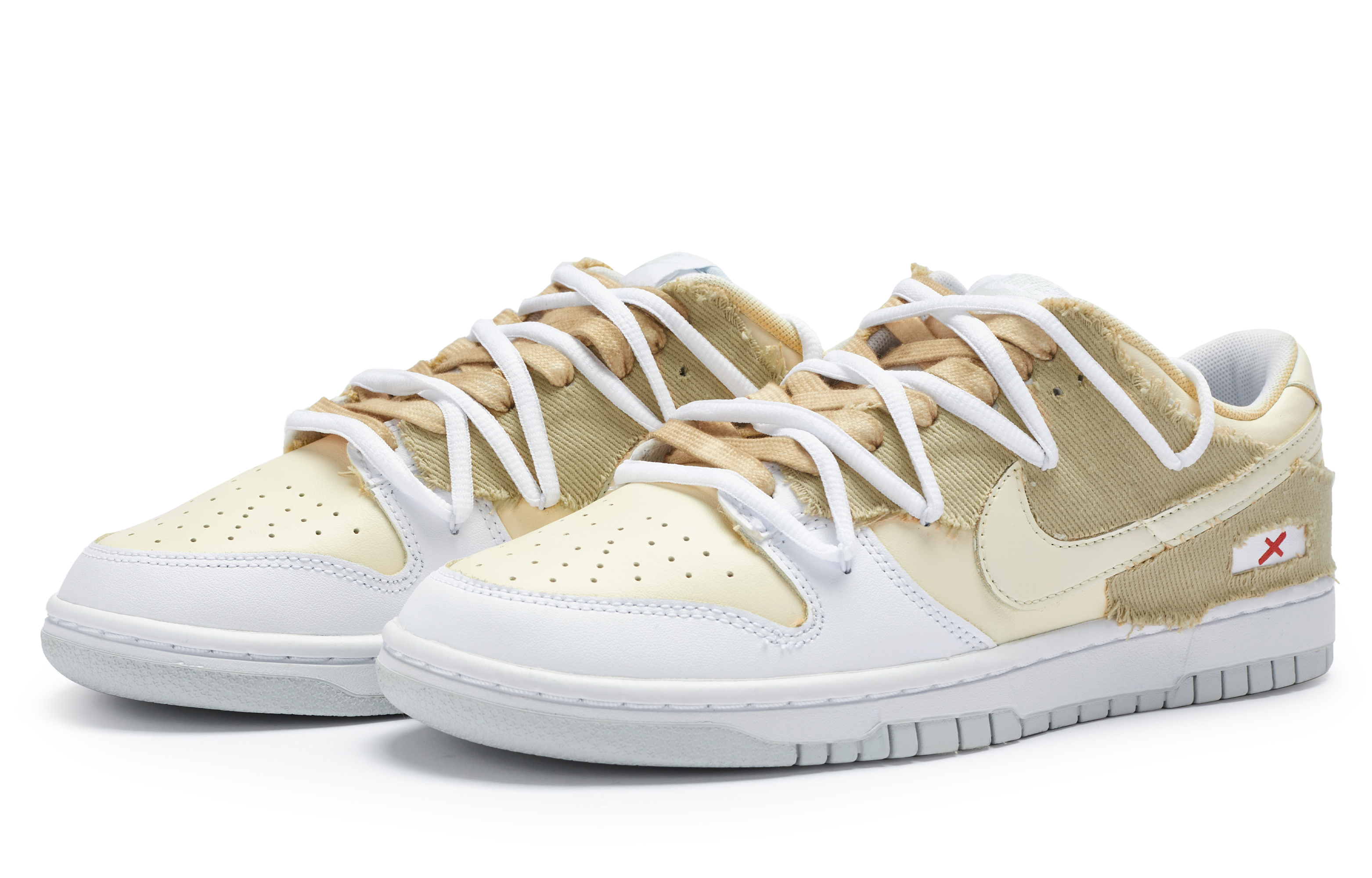 Lookbook [定制鞋款] 耐克Dunk低帮 '米白战地天使' DV0831-101(Team80-男款战地天使)