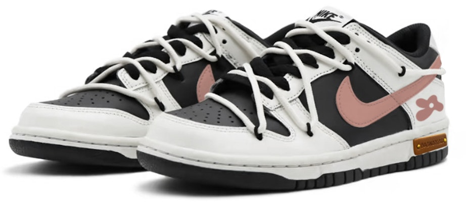 【客製化球鞋】 Nike Dunk 低筒 熾愛玫瑰 雙鞋帶解構 少女 多巴胺 防滑耐磨 輕便 低筒 滑板鞋 GS 黑白粉 Lookbook 【客製化球鞋】 Nike Dunk 低筒 熾愛玫瑰 雙鞋帶解構 少女 多巴胺 防滑耐磨 輕便 低筒 滑板鞋 GS 黑白粉