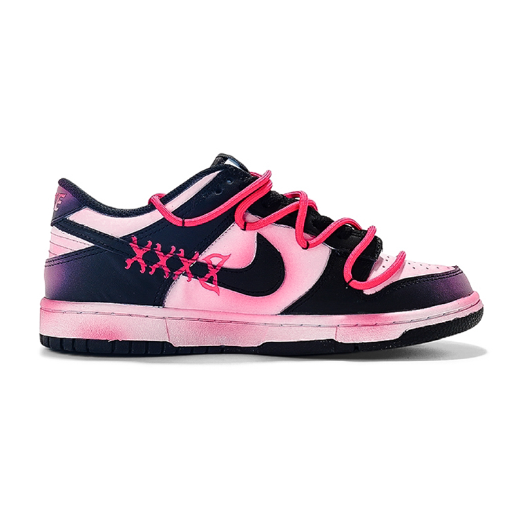 Order [Sepatu Kustom] Nike Dunk Low 'Berry Blush' CW1590-100(TeamI-女款腮红K黑粉)