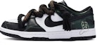 Buy 【訂製球鞋】Nike Dunk Low BIGNIU 煩躁黑白 高街 美式 解構鞋帶 手繪噴繪 低筒 板鞋 男款 黑白綠