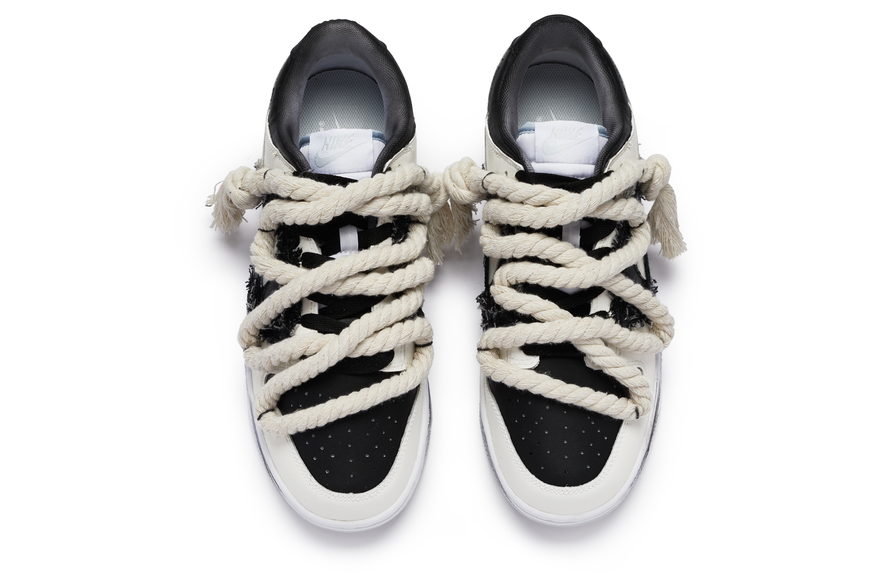 Shop [Kasut Custom] Nike Dunk Low 'BIGNIU Hitam Putih Ilusi' DV0831-101(TeamR-男款黑白错觉)