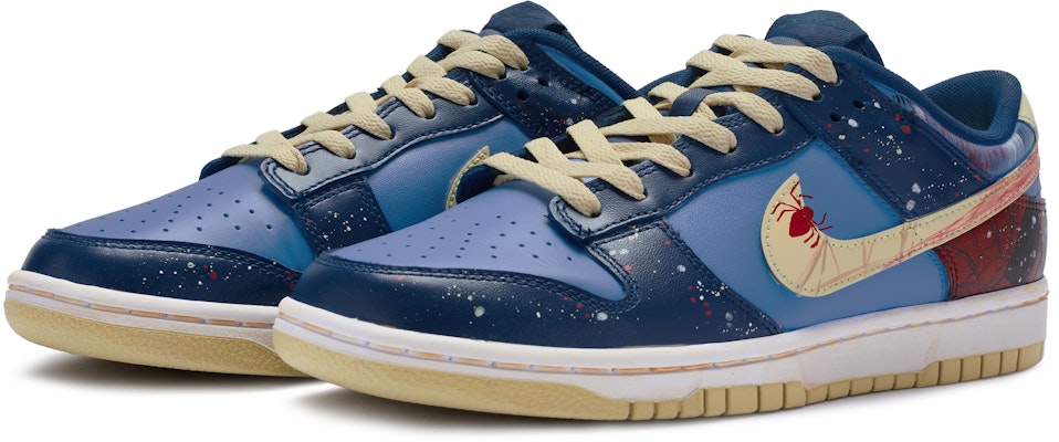 나이키 덩크 로우 '빅뉴 블루 핸드페인팅' (커스텀) DV0833-100(TeamR-男款蜘蛛侠) Lookbook 나이키 덩크 로우 '빅뉴 블루 핸드페인팅' (커스텀) DV0833-100(TeamR-男款蜘蛛侠)
