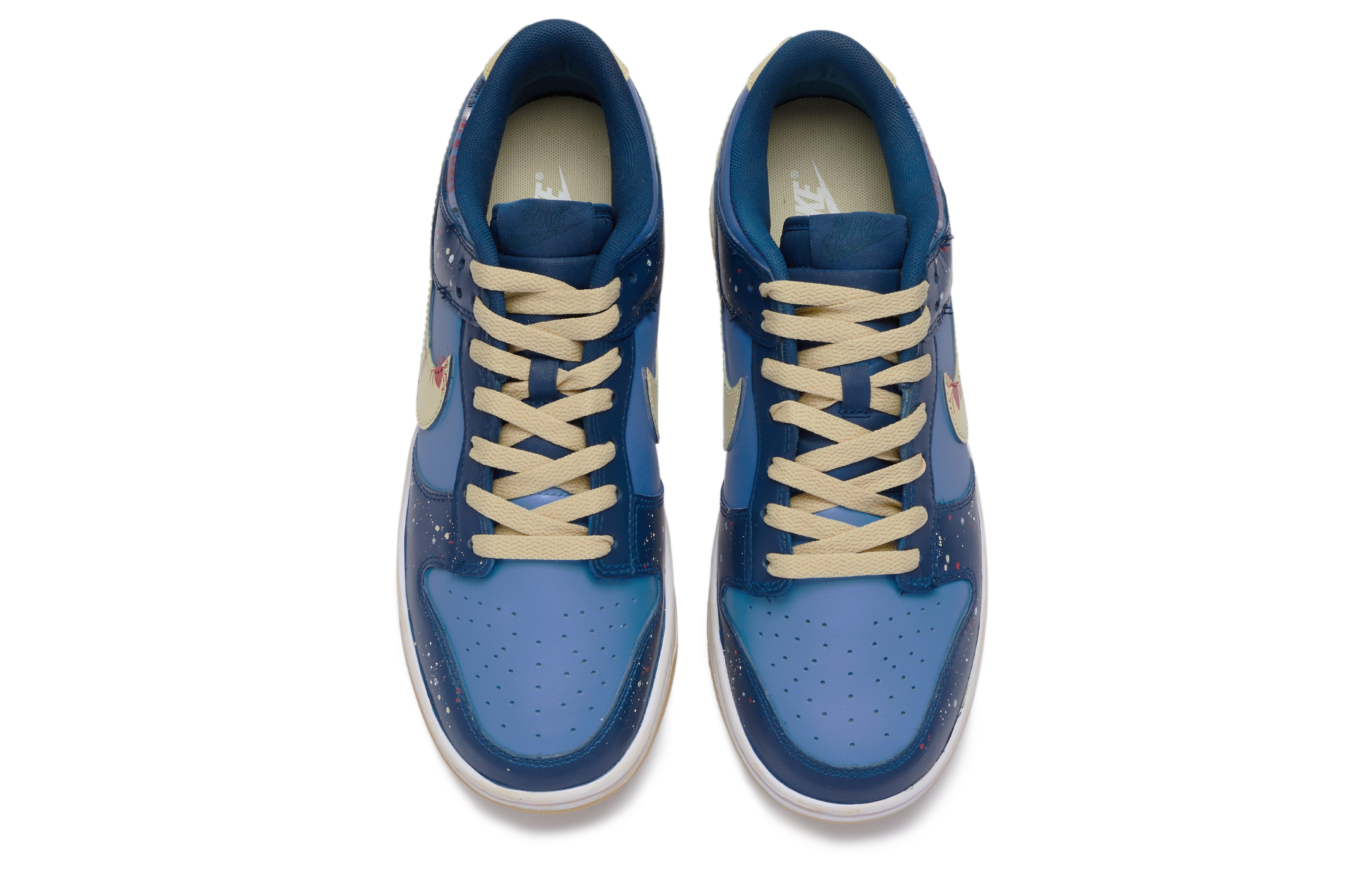 Shop 나이키 덩크 로우 '빅뉴 블루 핸드페인팅' (커스텀) DV0833-100(TeamR-男款蜘蛛侠)