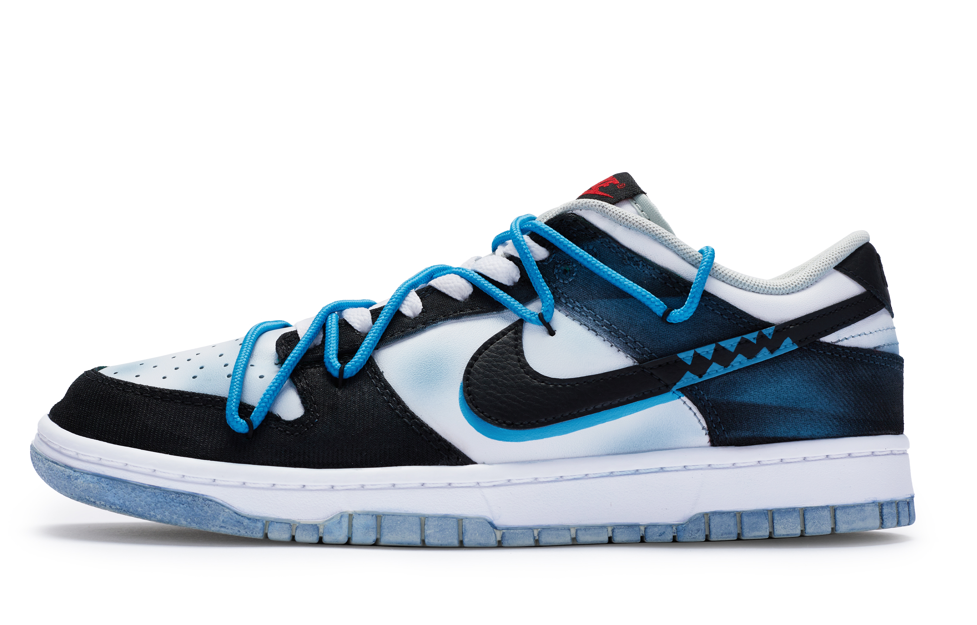 Buy [Zapatillas Personalizadas] Nike Dunk Low 'BIGNIU Azul Sierra' DV0827-100(TeamR-男款蓝锯齿黑白蓝)