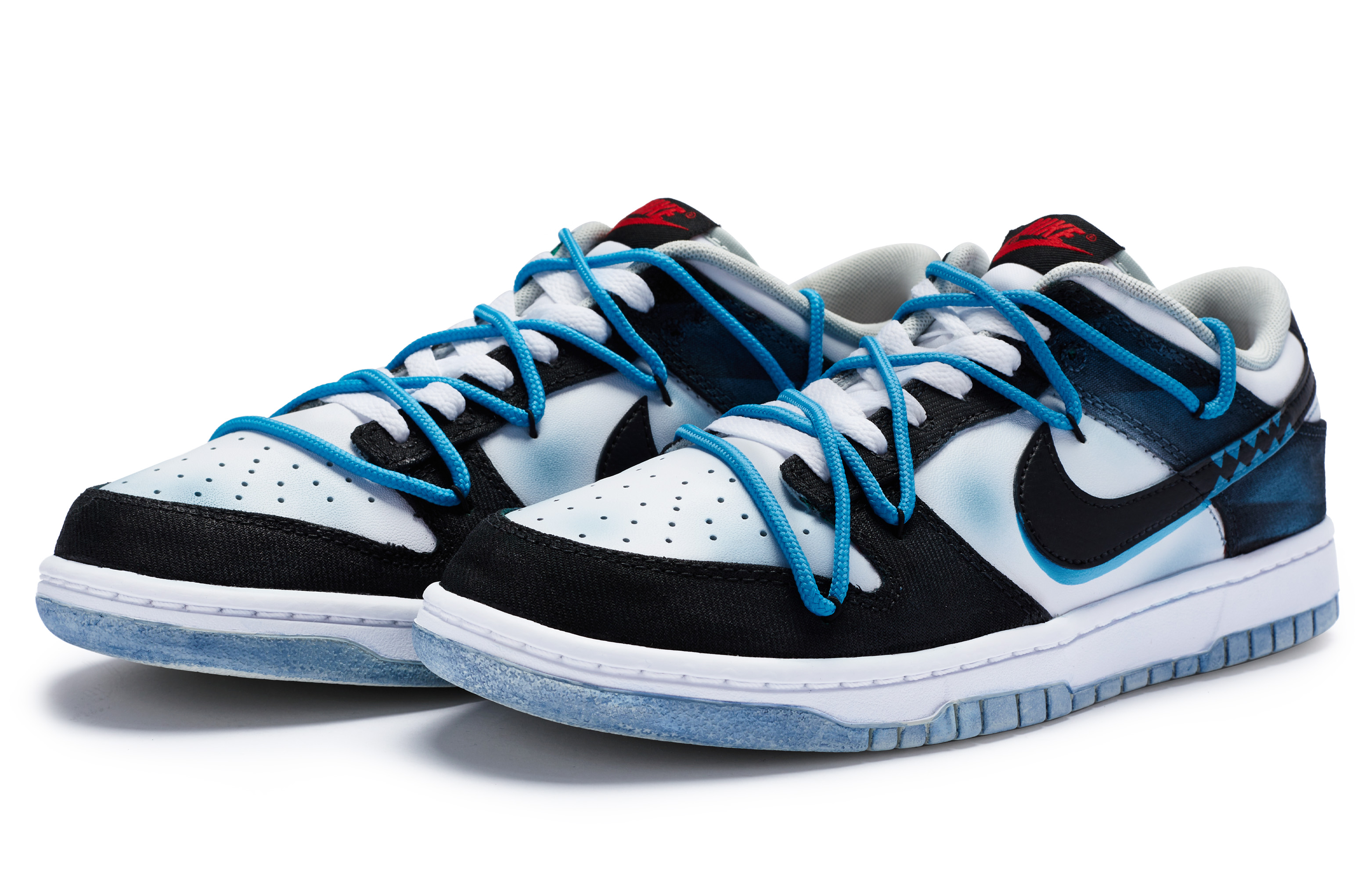 Lookbook [Zapatillas Personalizadas] Nike Dunk Low 'BIGNIU Azul Sierra' DV0827-100(TeamR-男款蓝锯齿黑白蓝)