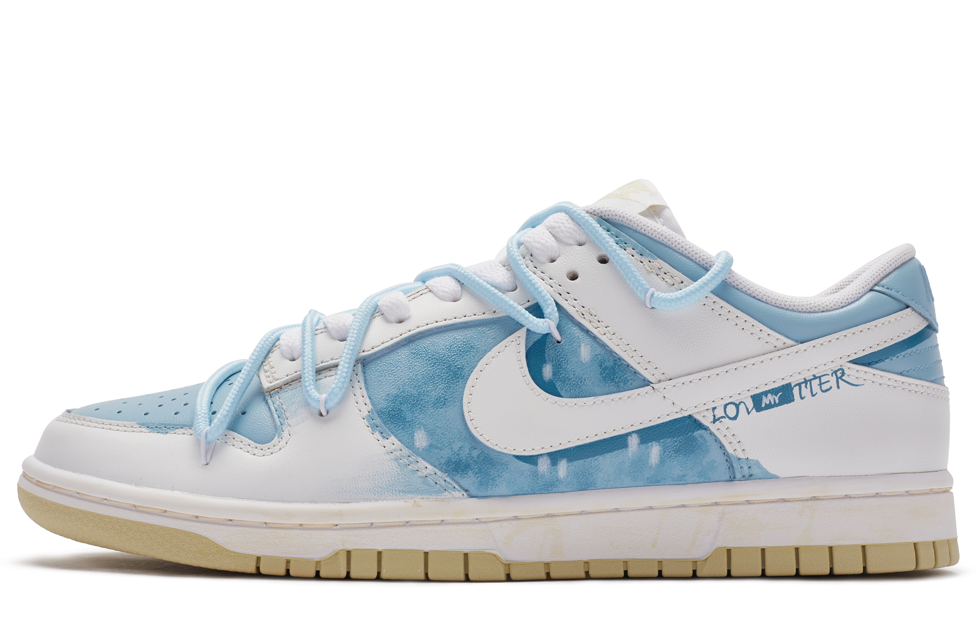 Buy [Sepatu Kustom] Nike Dunk Low 'BIGNIU City Love - Biru Putih' DV0833-100(TeamR-男款情书)