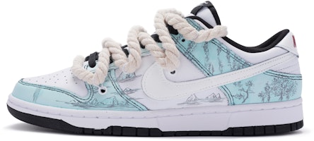 Nike Dunk Low カスタム 青緑白 (BIGNIU) CW1590-100(TeamR-女款山海) Buy Nike Dunk Low カスタム 青緑白 (BIGNIU) CW1590-100(TeamR-女款山海)