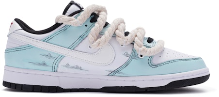 Nike Dunk Low カスタム 青緑白 (BIGNIU) CW1590-100(TeamR-女款山海) Order Nike Dunk Low カスタム 青緑白 (BIGNIU) CW1590-100(TeamR-女款山海)