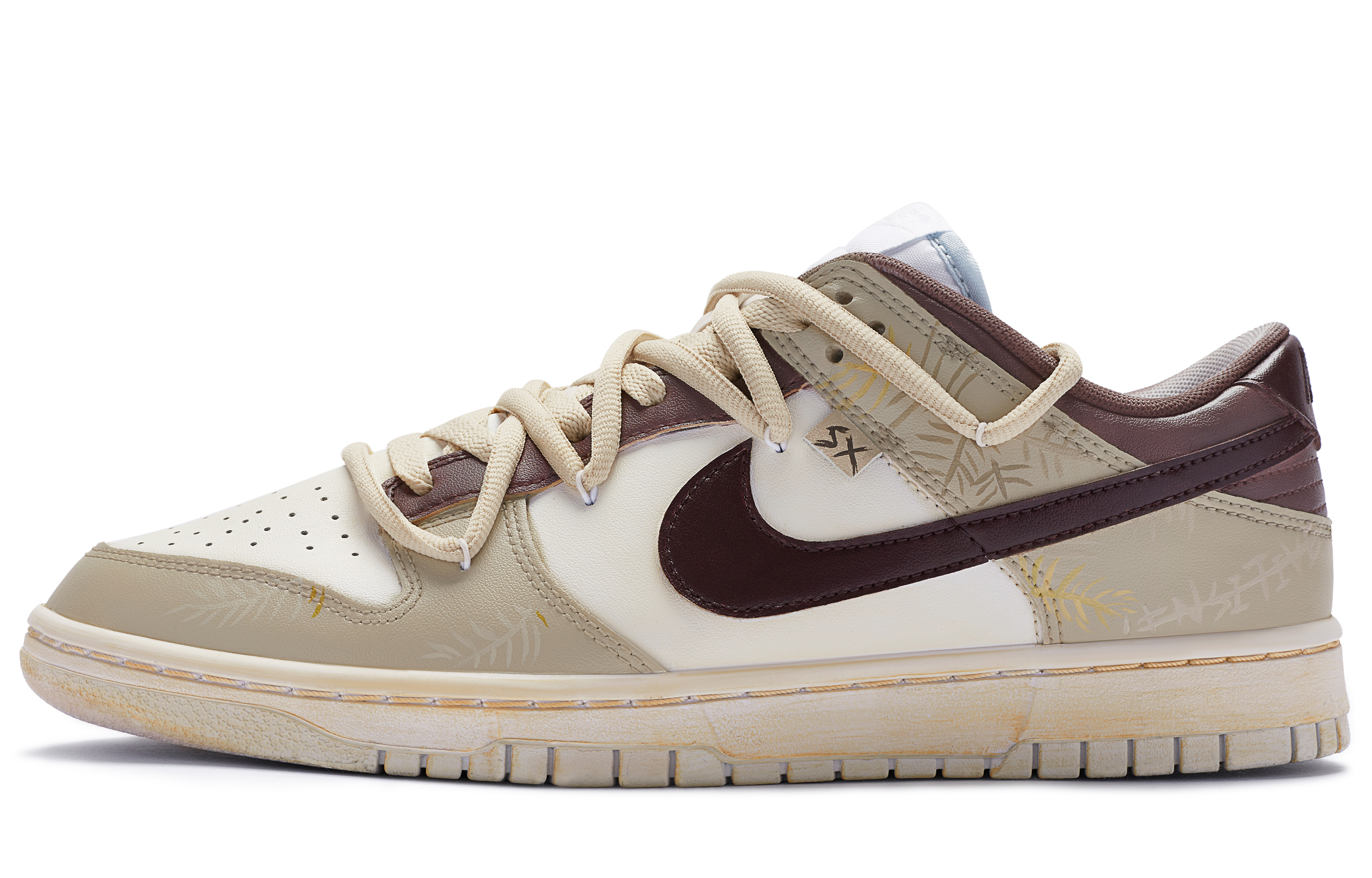 Buy [Kasut Custom] Nike Dunk Low 'BIGNIU Deconstructed Beige-Coklat' DV0831-101(TeamR-男款超感知)