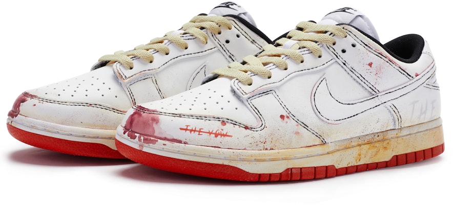 【定制球鞋】Nike Dunk Low BIGNIU 誓約 手繪噴繪 特殊鞋盒 低幫 板鞋 男女同款 白紅黃 Lookbook 【定制球鞋】Nike Dunk Low BIGNIU 誓約 手繪噴繪 特殊鞋盒 低幫 板鞋 男女同款 白紅黃